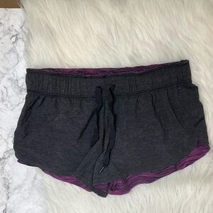 Lululemon Reversible Double Time Shorts Life Lines Black Deep…
